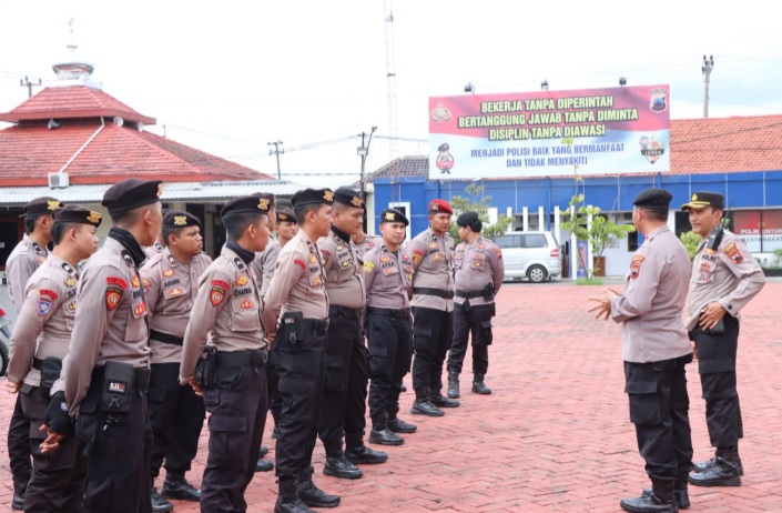 Polres Jepara Kerahkan Puluhan Personel Untuk Pengamanan Aksi Jelang Sidang Paripurna Pemakzulan Bupati Pati